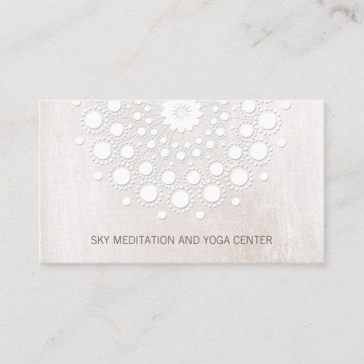 White Lotus Mandala Yoga en Meditation Instructor Visitekaartje (Voorkant)
