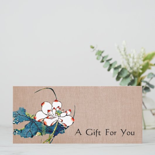 White Lotus Massage Therapist Cadeaubon (Staand voorkant)