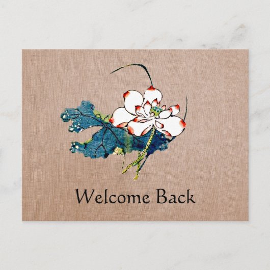 White Lotus Massage Therapist Reminder Briefkaart (Voorkant)