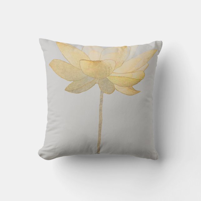 White Lotus Pillow Kussen (Voorkant)