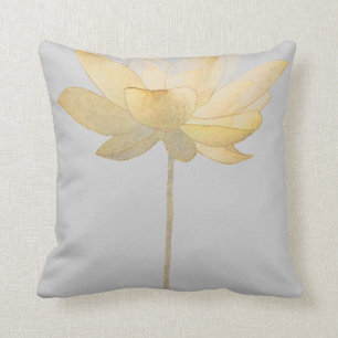 White Lotus Pillow Kussen
