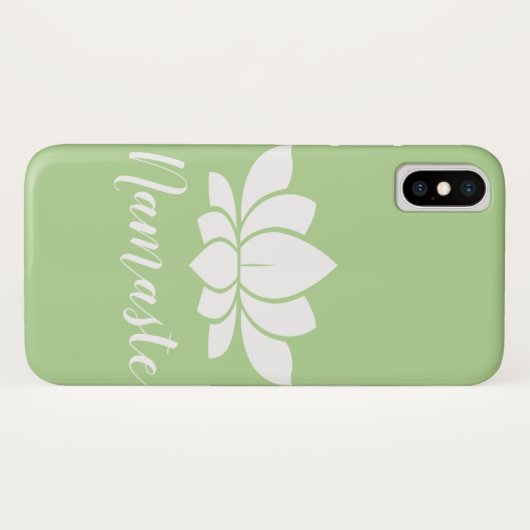 White Lotus Silhouette Namaste Case-Mate iPhone Case (Achterkant (horizontaal))