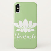 White Lotus Silhouette Namaste Case-Mate iPhone Case (Achterkant)