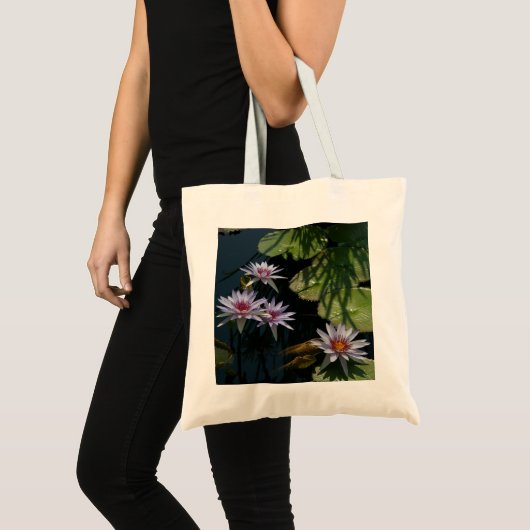 White Lotus Waterlilies canvas tas (Voorkant (product))