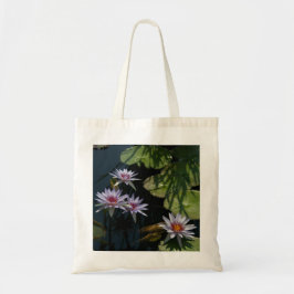 White Lotus Waterlilies canvas tas