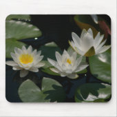 White Lotus Waterlilies Lily Pads Muismat (Voorkant)