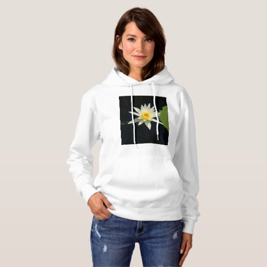 White Lotus Waterlily Hoodie (Voorkant volledig)