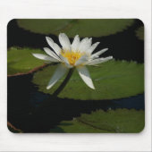White Lotus Waterlily Lily Pads Muismat (Voorkant)