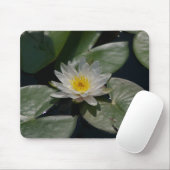 White Lotus Waterlily Lily Pads Muismat (Met muis)