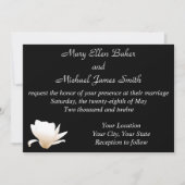 White Lotus Wedding Invitation Kaart (Voorkant)