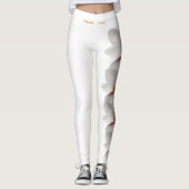 White Louisiana Magnolia State Flower Leggings (Voorkant)