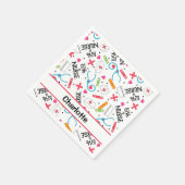 White Love a Nurse Whimsy Art Gepersonaliseerde pa Servet (Hoek)
