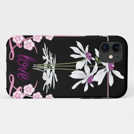White Love Daisies Case-Mate iPhone Case (Achterkant (horizontaal))