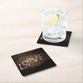 White Love Graffiti Kartonnen Onderzetters (Insitu)