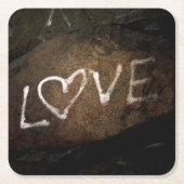 White Love Graffiti Kartonnen Onderzetters (Voorkant)