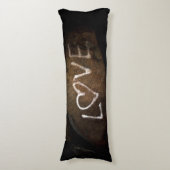 White Love Graffiti Lichaamskussen (Voorkant Verticaal)