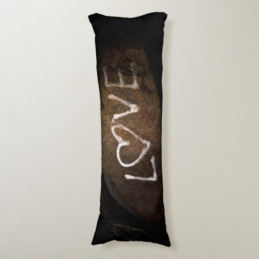 White Love Graffiti Lichaamskussen (Voorkant Verticaal)