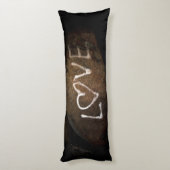 White Love Graffiti Lichaamskussen (Achterkant (Verticaal))