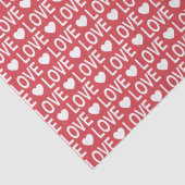 White Love Patroon Tissue Paper Tissuepapier (Detail)
