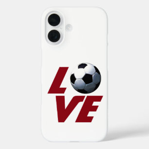 White Love Soccer - Latijns Europees Football iPhone 16 Hoesje