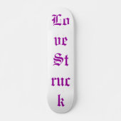 White Love Struck Schaats Board Persoonlijk Skateboard (Voorkant)