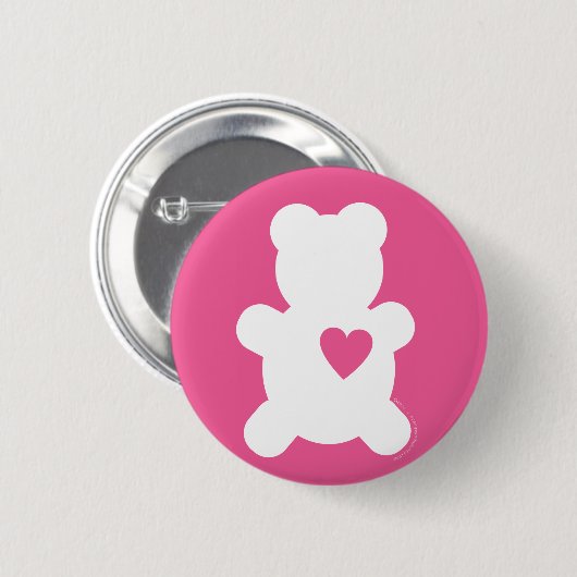 White Love Teddy Button (Voorkant /achterkant)