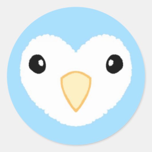 White Lovebird Sticker (Voorkant)