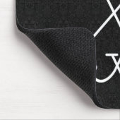 White Lucifer Alchemy Sigil Gothic Art Muismat (Hoek)