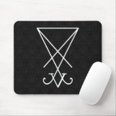 White Lucifer Alchemy Sigil Gothic Art Muismat (Met muis)