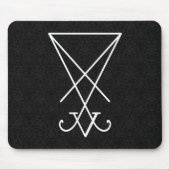 White Lucifer Alchemy Sigil Gothic Art Muismat (Voorkant)