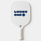 White Lucky One Pickleball Paddle (Voorkant)