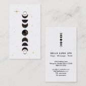 *~* White Lunar Cosmic Moon Phases Universe Shaman Visitekaartje (Voorkant / Achterkant)