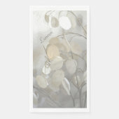 White Lunaria Silver Dollar Elegant Napkins Servet (Voorkant)