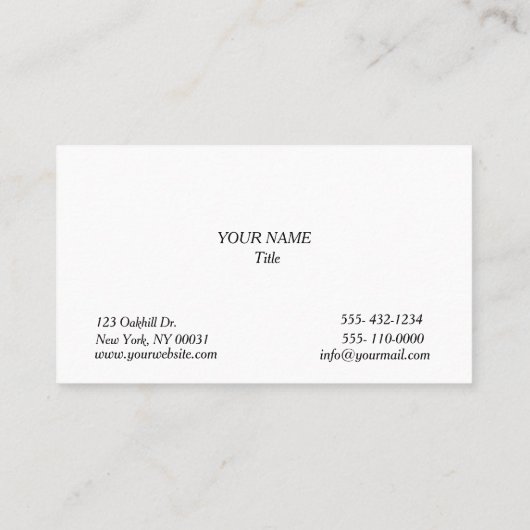 White Luxe Gold Scales advocaat Visitekaartje (Achterkant)