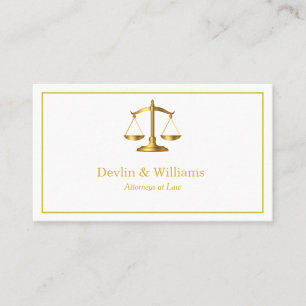 White Luxe Gold Scales advocaat Visitekaartje