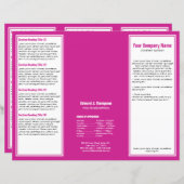 White Magenta Simple Border Brochure (Voorkant / Achterkant)