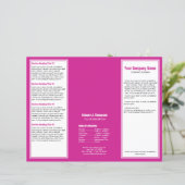 White Magenta Simple Border Brochure (Staand voorkant)
