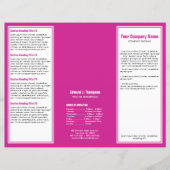 White Magenta Simple Border Brochure (Voorkant)