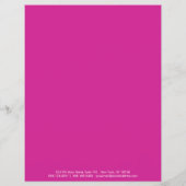White Magenta Simple Border Price List 6 Flyer (Achterkant)