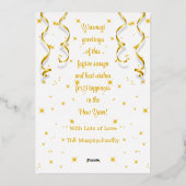 White Magical Photo Merry kerstgroet Folie Feestdagenkaart (Achterkant)