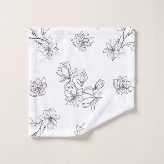White Magnolia Bad Handdoek (Wasdoekje)