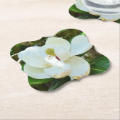 White Magnolia Blossom Kartonnen Onderzetters (Gekanteld)