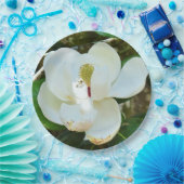 White Magnolia Blossom Papieren Bordje (Feest)