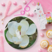 White Magnolia Blossom Papieren Bordje (Feest)