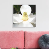 White Magnolia Blossom Photographic Botanical Canvas Afdruk (Insitu (Woonkamer))