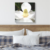 White Magnolia Blossom Photographic Botanical Canvas Afdruk (Insitu (Slaapkamer))
