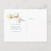 White Magnolia Botanical Moving Announance Briefkaart (Achterkant)