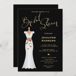 White Magnolia - Bridal Shower Invitation Kaart