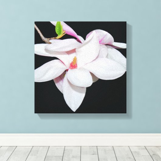 White Magnolia Canvas Afdruk (Insitu (Houten vloer))