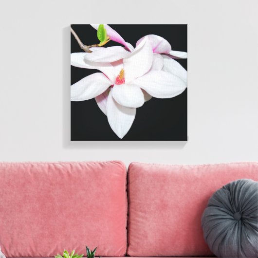 White Magnolia Canvas Afdruk (Insitu (Woonkamer))
